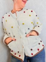 Gilet à Pois Reliefs Multicolores