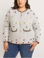 Gilet à Pois Reliefs Multicolores – Image 4