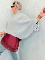 🖤 Pull Poncho Chic à Dentelle – Image 5