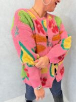 Gilet Texturé Motifs Géométriques & Floraux