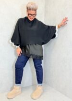 🖤 Pull Poncho Chic à Dentelle – Image 4
