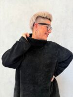 🖤 Pull Poncho Chic à Dentelle – Image 3