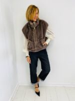 Gilet Sans Manches effet Fausse fourrure – Image 3