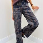 Jean Wide Leg imprimé cachemire