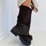 Bottes Femme cloutées à tige souple