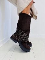 Bottes Femme cloutées à tige souple