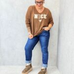 T-shirt grande taille imprimé “NICE”