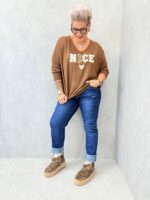 T-shirt grande taille imprimé “NICE”