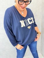 T-shirt grande taille imprimé “NICE” – Image 4