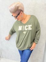T-shirt grande taille imprimé “NICE” – Image 2