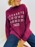 Pull Imprimé chiffres “PARIS” – Image 4