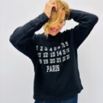 Pull Imprimé chiffres “PARIS”