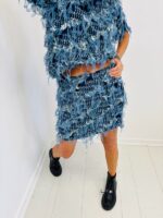 Jupe Courte Texturée effet franges – Image 10