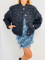 Veste Bombers texturée – Détail relief couture