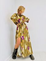 Robe Longue Imprimée avec ceinture