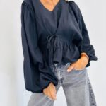Blouse à manches bouffantes