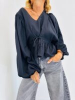 Blouse à manches bouffantes