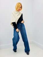 Poncho doux asymétrique – Style italien en maille viscose Marque Valentyne – Image 10