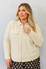 Gilet zippé maille fine à poches