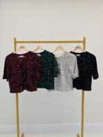 Top Scintillant à Sequins doublé – Élégance festive et allure moderne – Image 2
