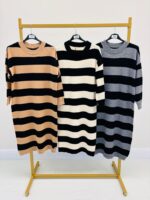 Robe Longue à rayures larges – Confort moderne et allure chic – Image 3