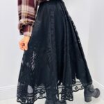 Jupe Longue Dentelle doublée – Marque LM LULU