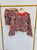 Jupe Courte Texturée effet franges – Image 3