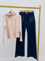 Jean Coupe Barrel leg avec poches brodées – Image 2