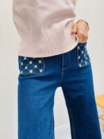 Jean Coupe Barrel leg avec poches brodées – Image 4