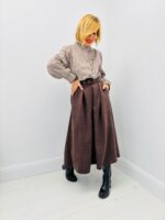 Jupe Midi en suédine avec ceinture – Image 3