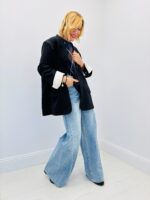 Blazer Oversize noir – Élégance structurée et détails couture