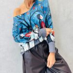 Pull Imprimé Féerique – Motif nocturne & maille douce