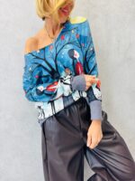 Pull Imprimé Féerique – Motif nocturne & maille douce