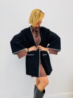Gilet chic 50 % viscose – Coupe kimono élégante