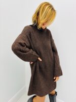 Robe Pull col Roulé côtelée – Image 3