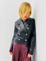 Veste en Simili Cuir double boutonnage – Marque ANGE