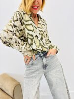Chemise Motif Python – Fluide, Mode & 75% Viscose