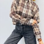 Chemise transparente à carreaux – Marque VOGUE