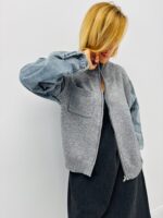 Gilet Zippé mix maille & denim