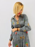 Robe EMA BLUE’s – Imprimé Prince-de-Galles fantaisie – Image 2