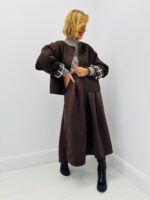 Jupe Midi en suédine avec ceinture – Image 2