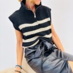 Pull Débardeur Camionneur Rayé – Esprit moderne & allure cosy