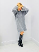 Robe Pull col Roulé côtelée – Image 7