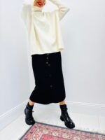 Jupe maille boutonnée – Marque VALENTYNE (Exclusivité) 🖤 – Image 3