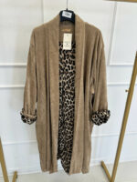 Veste longue fluide avec détails imprimé léopard – Image 5