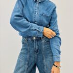 Chemise en jean  – Coupe droite