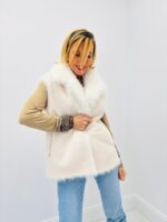 Gilet Reversible Sans Manches en fausse fourrure – modèle par FREDA