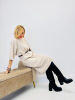 Robe fluide avec ceinture – Élégance minimaliste et confort moderne – Image 4