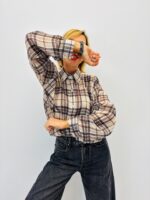 Chemise transparente à carreaux – Marque VOGUE – Image 4