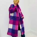🇮🇹 Manteau Long à Carreaux colorés